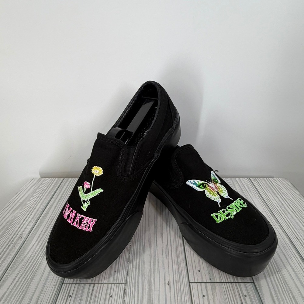 Vans Platform Glow In the Dark Awaken Desire Slip-On Shoes Wmn 7/Men 5.5 Unisex